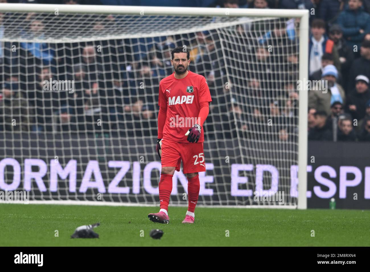 Gianluca Pegolo (Sassuolo) durante la Serie Italiana Un match tra Sassuolo 0-2 Lazio allo Stadio Mapei il 15 gennaio 2023 a Reggio Emilia. Credit: Maurizio Borsari/AFLO/Alamy Live News Foto Stock