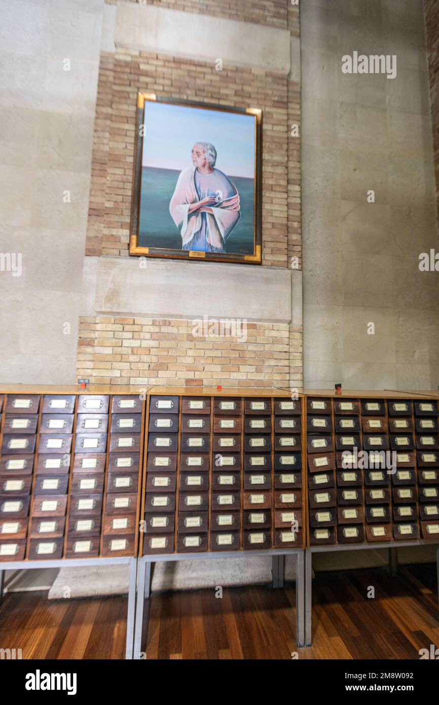 Il catalogo della carta registra gli articoli della Biblioteca Nacional de España, Biblioteca Nazionale di Spagna, Madrid, Spagna Foto Stock