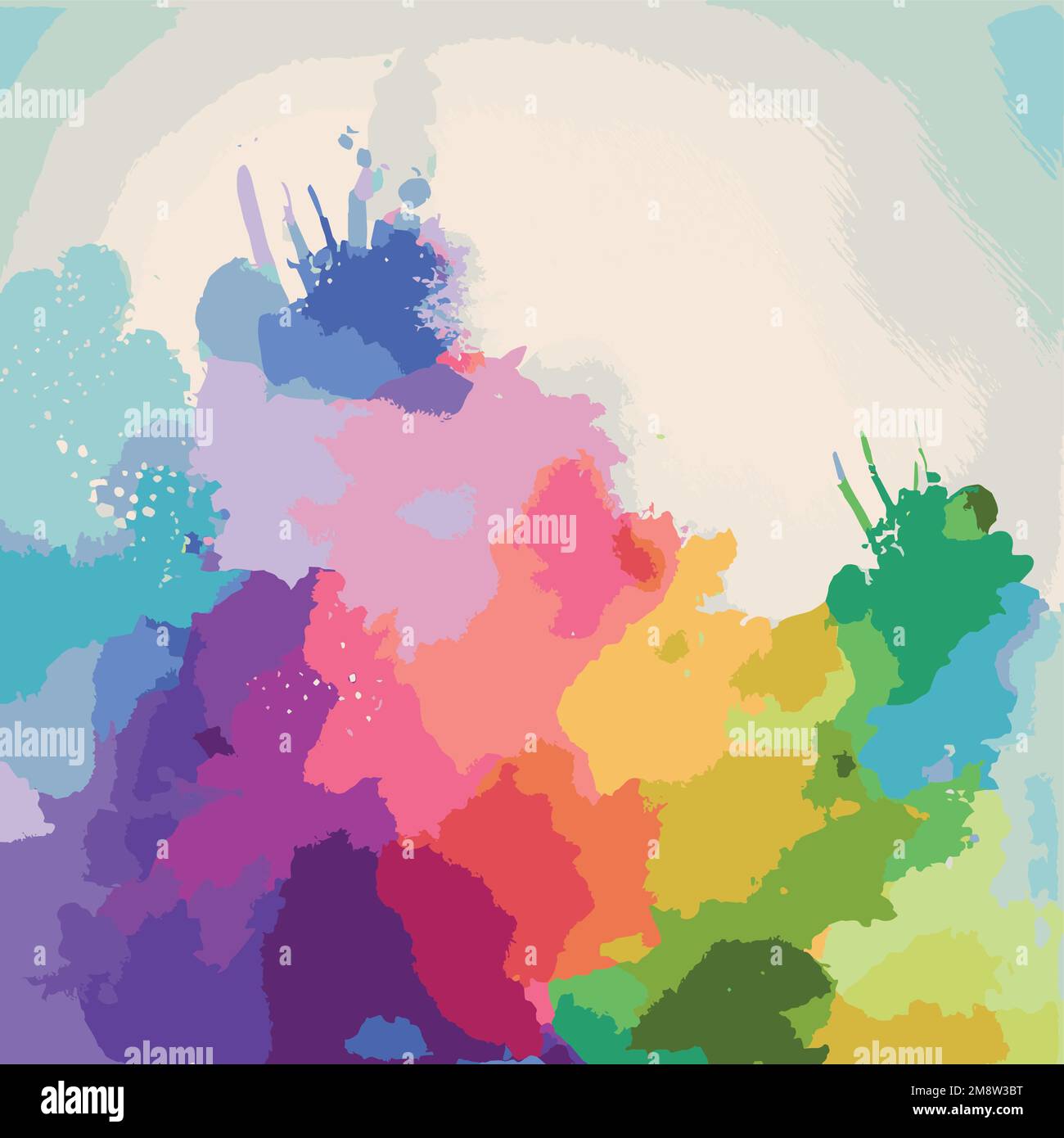 Struttura ad acquerello multicolore realistica su sfondo bianco - illustrazione vettoriale Illustrazione Vettoriale