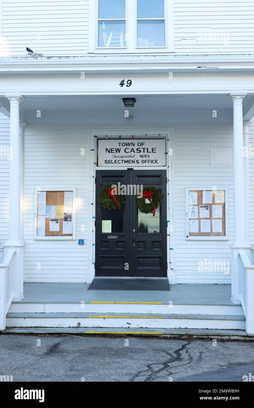 New Castle è un'isola sulla costa di NH. Abutting Portsmouth è il punto più piccolo e più orientale dello stato del New Hampshire. Splendida vista, Foto Stock