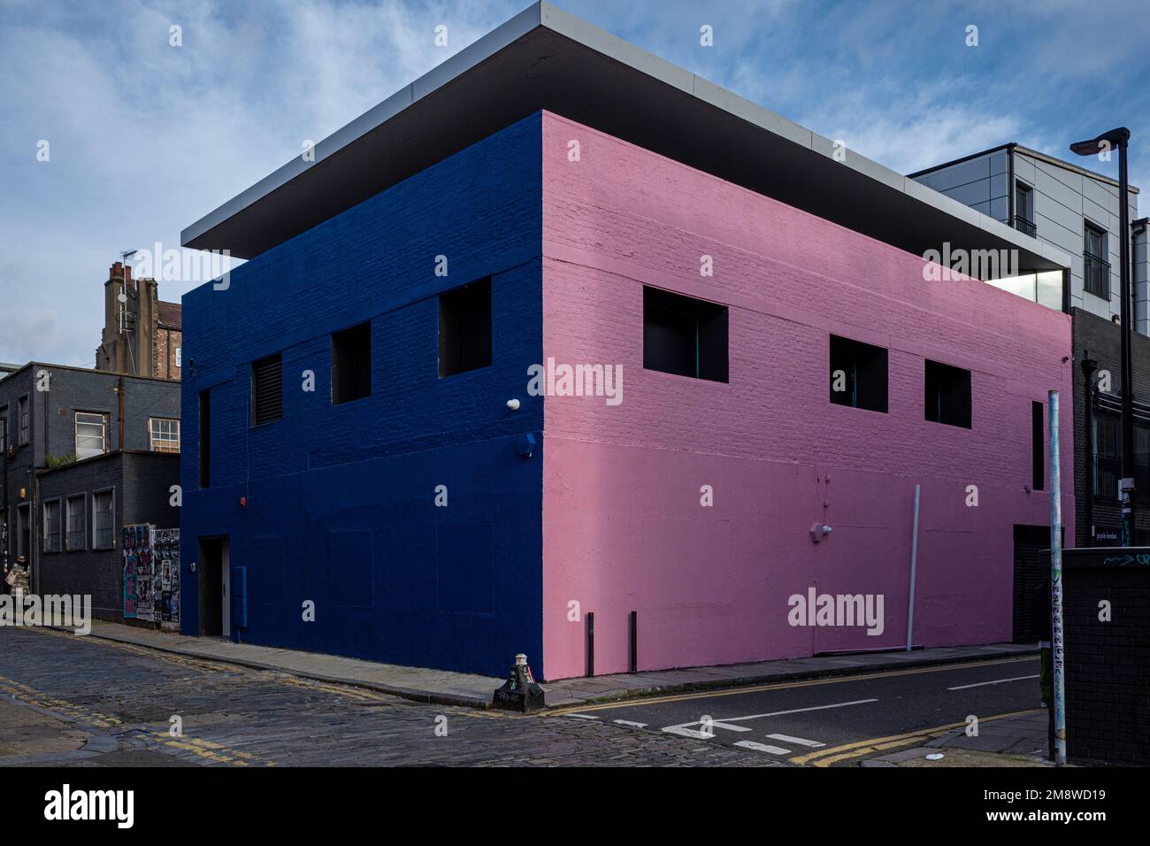Dirty House London su Whitby Street Shoreditch East London. Architetti David Adjaye associati. Edificio Dirty House nel quartiere Shoreditch di Londra. Foto Stock