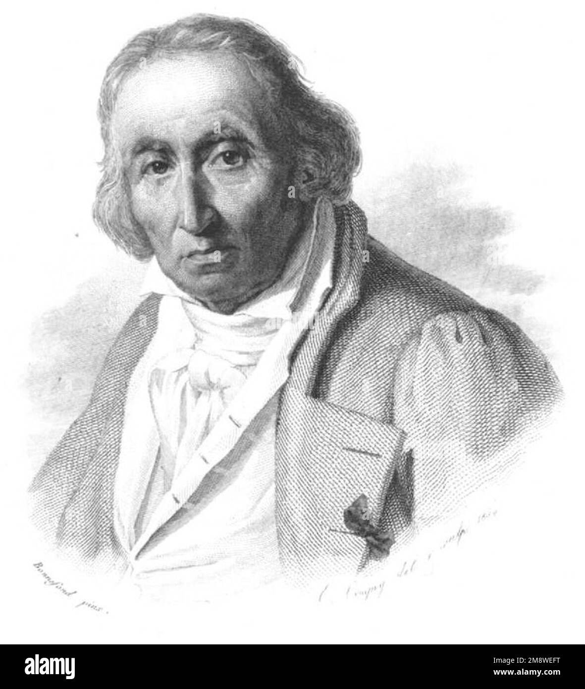 Joseph Marie Jacquard, Joseph Marie Charles (1752 – 1834) tessitore e commerciante francese. Foto Stock