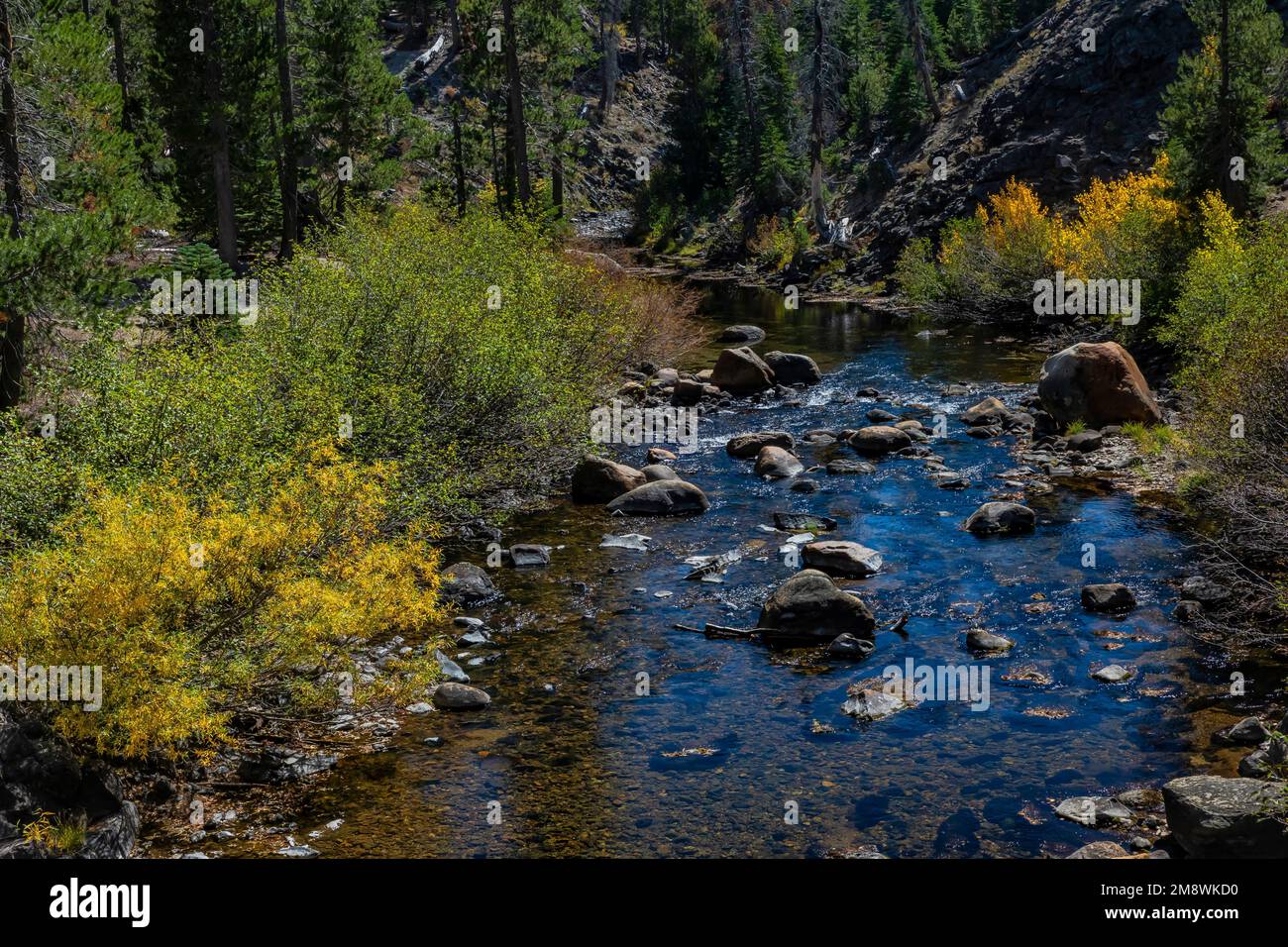 Devils Postpile National Monument, CALIFORNIA, STATI UNITI D'AMERICA Foto Stock