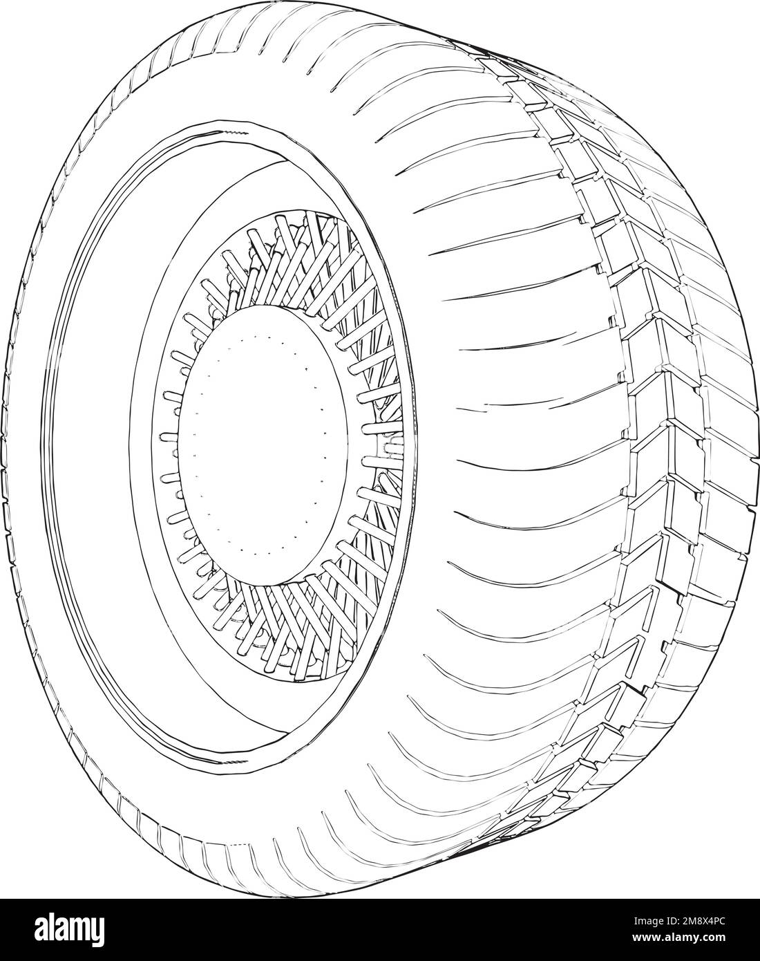 Vettore pneumatico ruota per auto Illustrazione Vettoriale