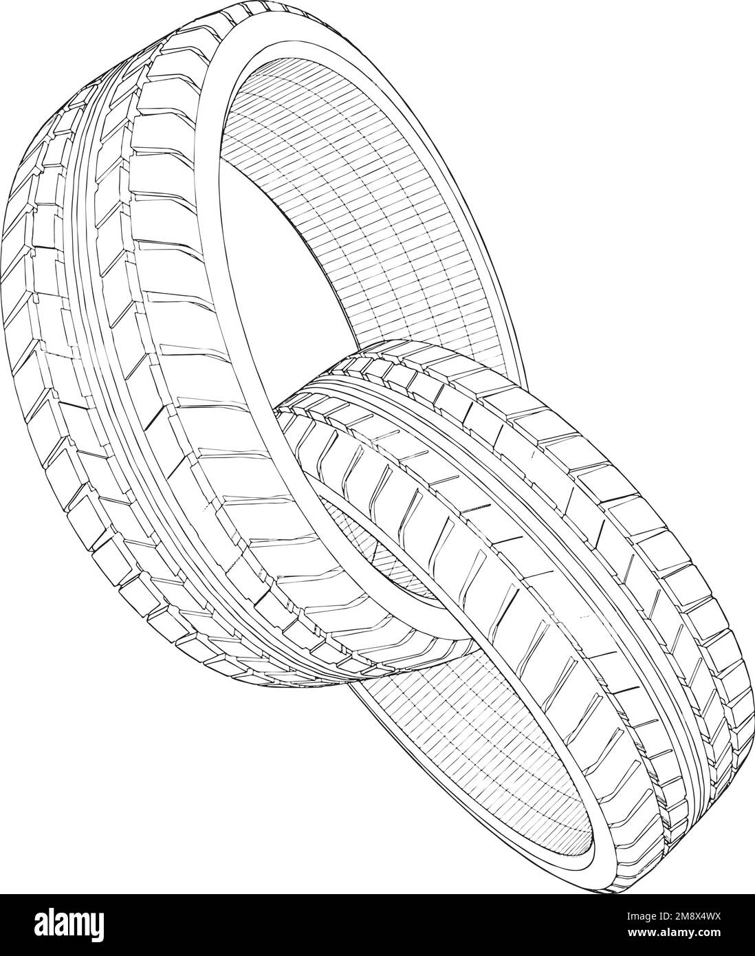 Vettore pneumatico ruota per auto Illustrazione Vettoriale