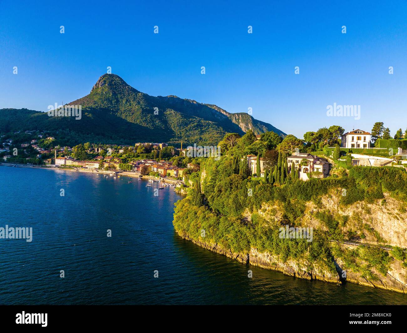 Veduta aerea di Malgrate Lecco sul Lago di Como Foto Stock