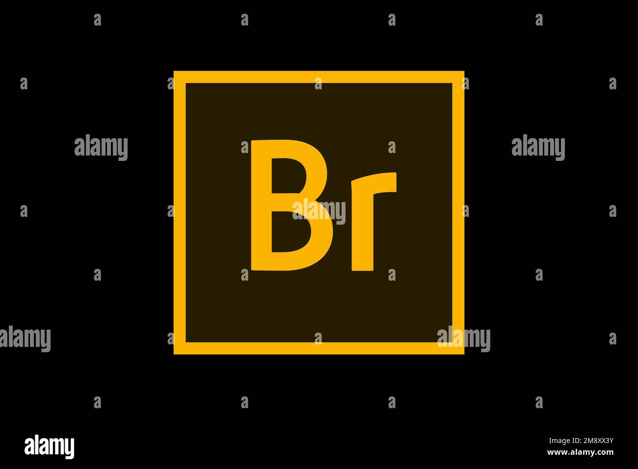 Adobe Bridge, logo, sfondo nero Foto Stock