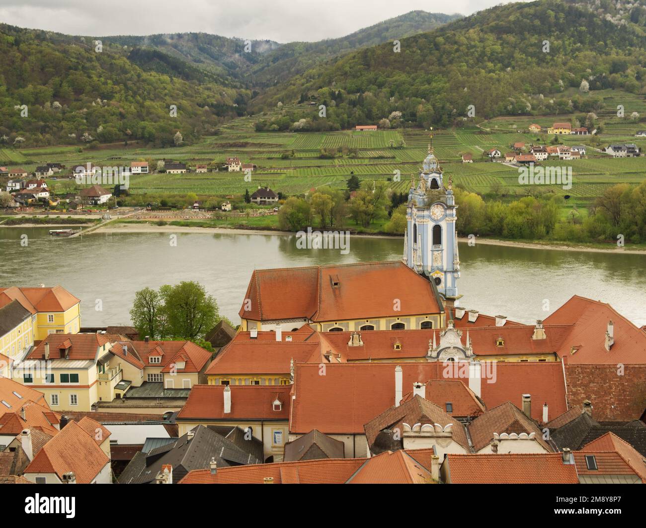 Abbazia di Dürnstein, regione di Wachau, Austria Foto Stock