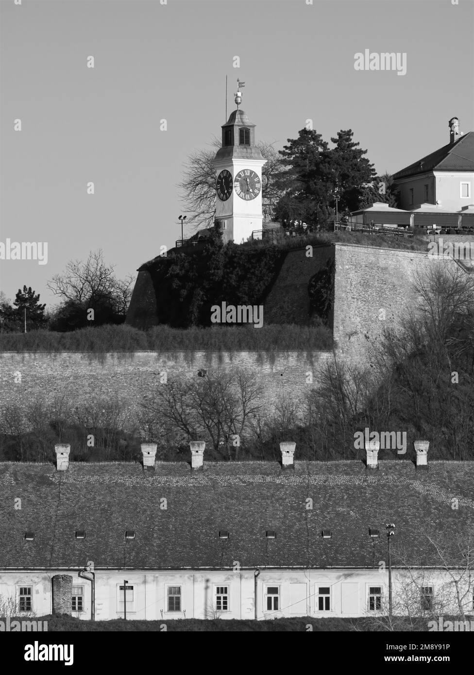 Torre dell'Orologio della Fortezza di Petrovaradin, Novi Sad, Serbia Foto Stock