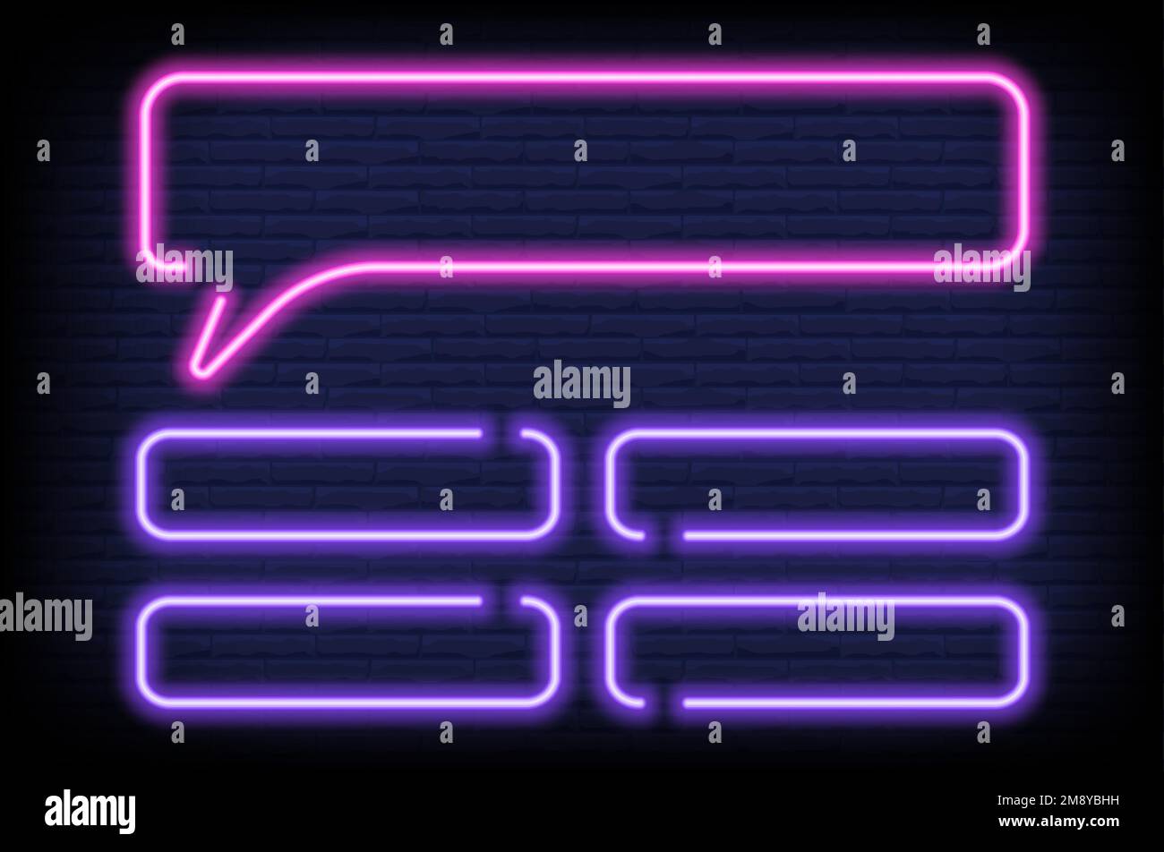 Modello di gioco con quiz al neon. Quattro opzioni di risposta per l'esame di conoscenza a scuola, tv show. Illustrazione vettoriale 10 eps Illustrazione Vettoriale