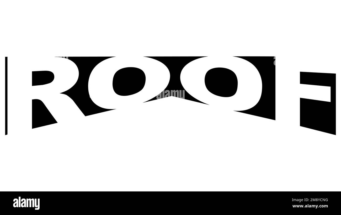 Azienda logo tetto, riparazione costruzione tetto, icona lavoratore costruttore casa Illustrazione Vettoriale