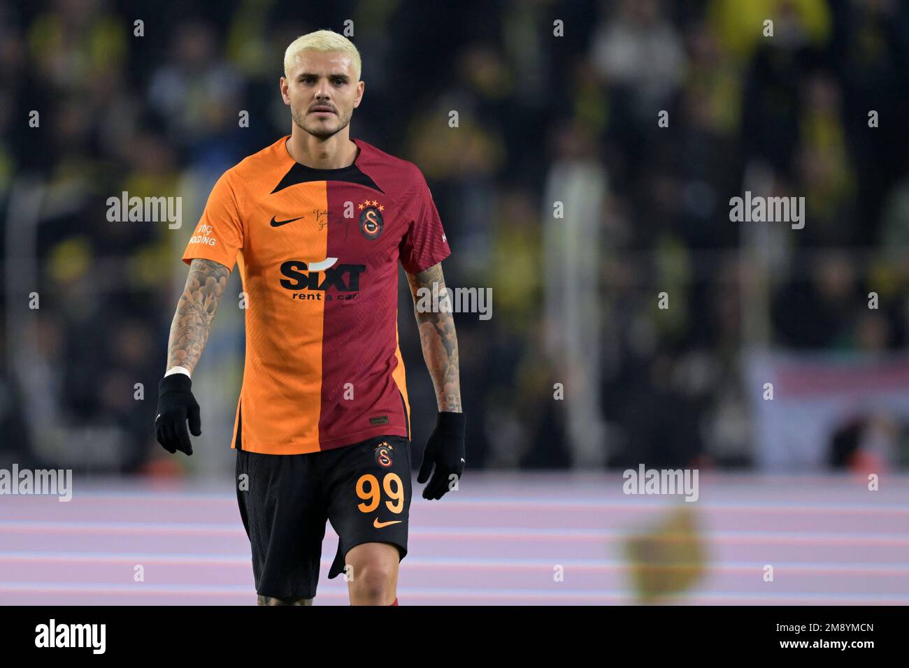 ISTANBUL - Mauro Icardi di Galatasaray COME durante la partita turca Super Lig tra Fenerbahce AS e Galatasaray COME allo stadio Ulker il 8 gennaio 2023 a Istanbul, Turchia. AP | altezza olandese | GERRIT DI COLONIA Foto Stock