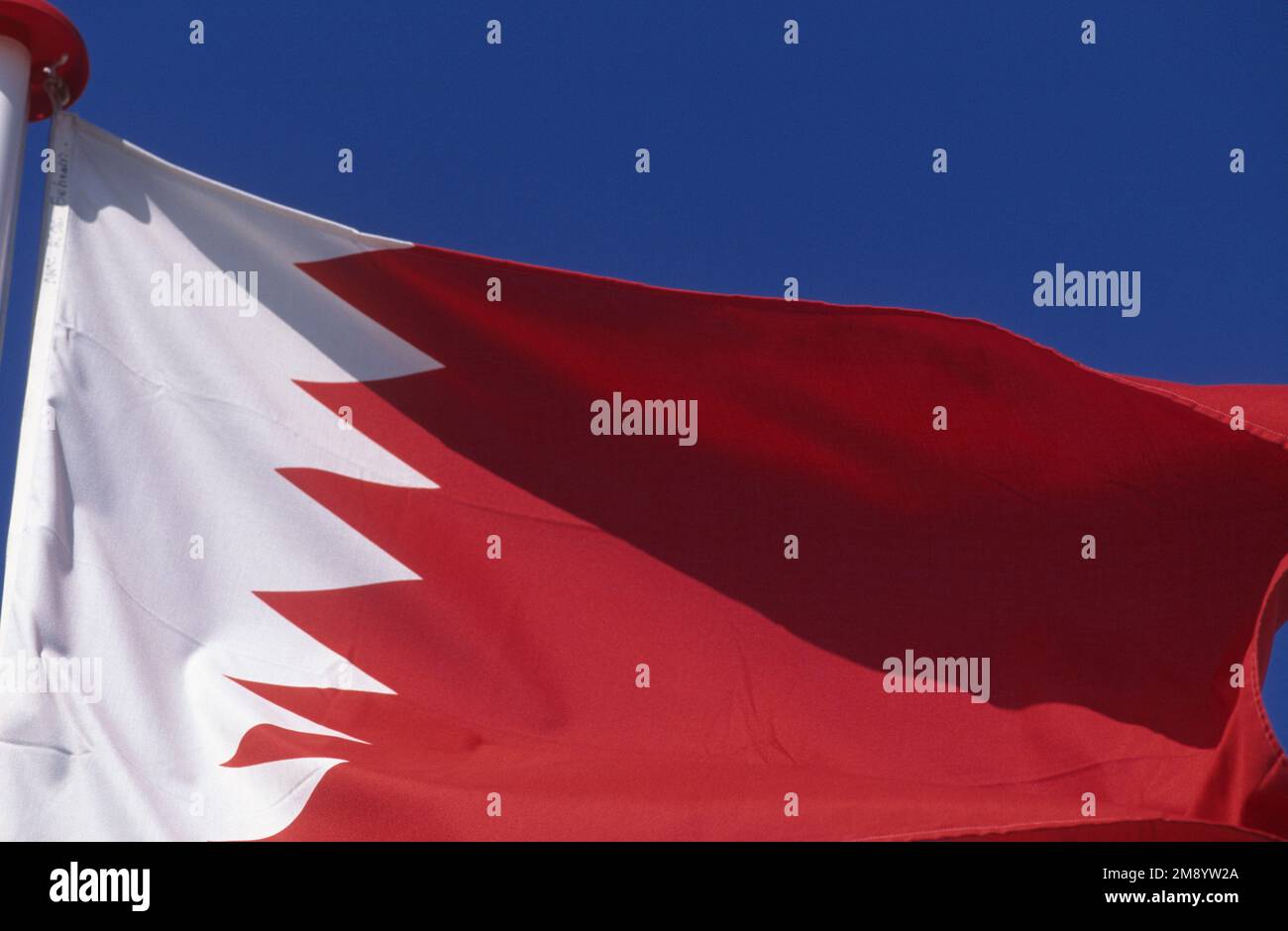 Banrain, la bandiera nazionale. Foto Stock