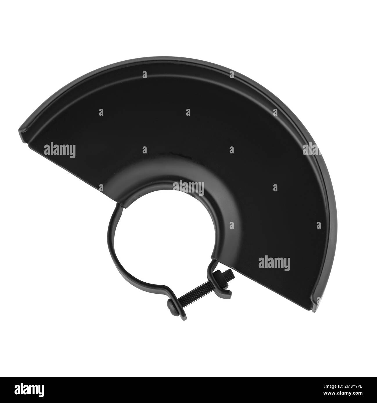 coperchio protettivo per smerigliatrice angolare, isolato su sfondo bianco Foto Stock