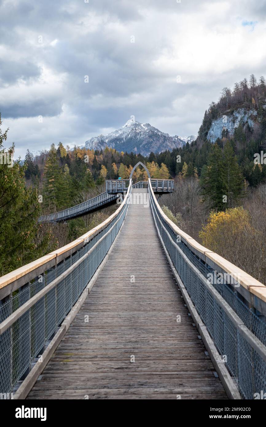 Treetop Walk Ziegelwies a Fuessen, Baviera, Germania Foto Stock