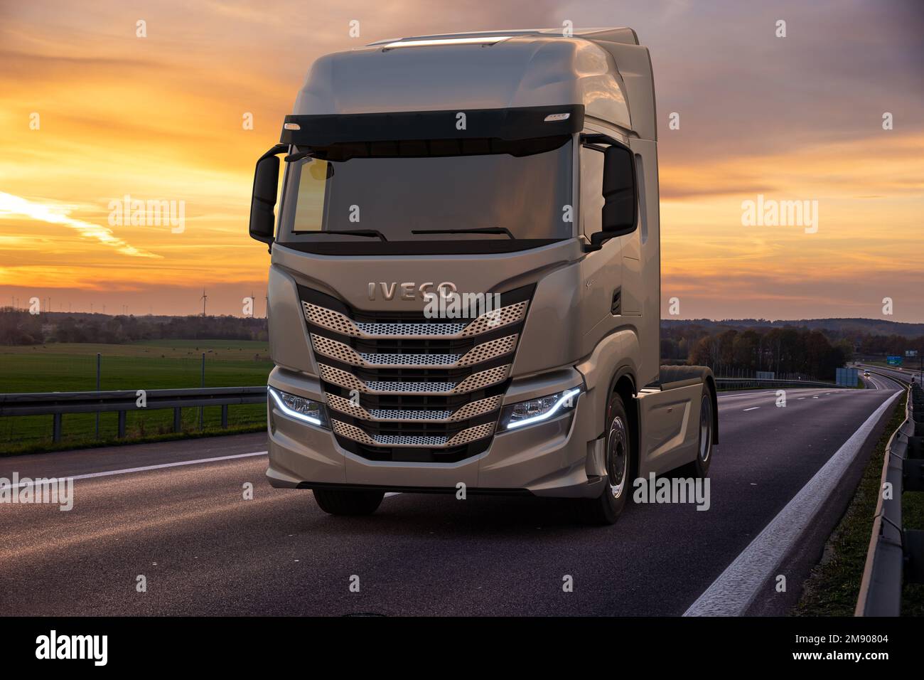IVECO S-WAY su strada Foto Stock