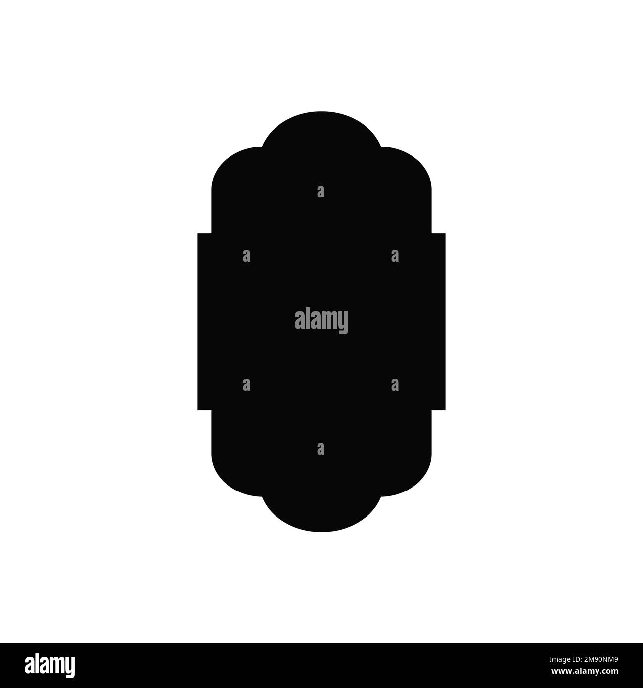 Finestre e archi islamici con boho moderno Illustrazione Vettoriale