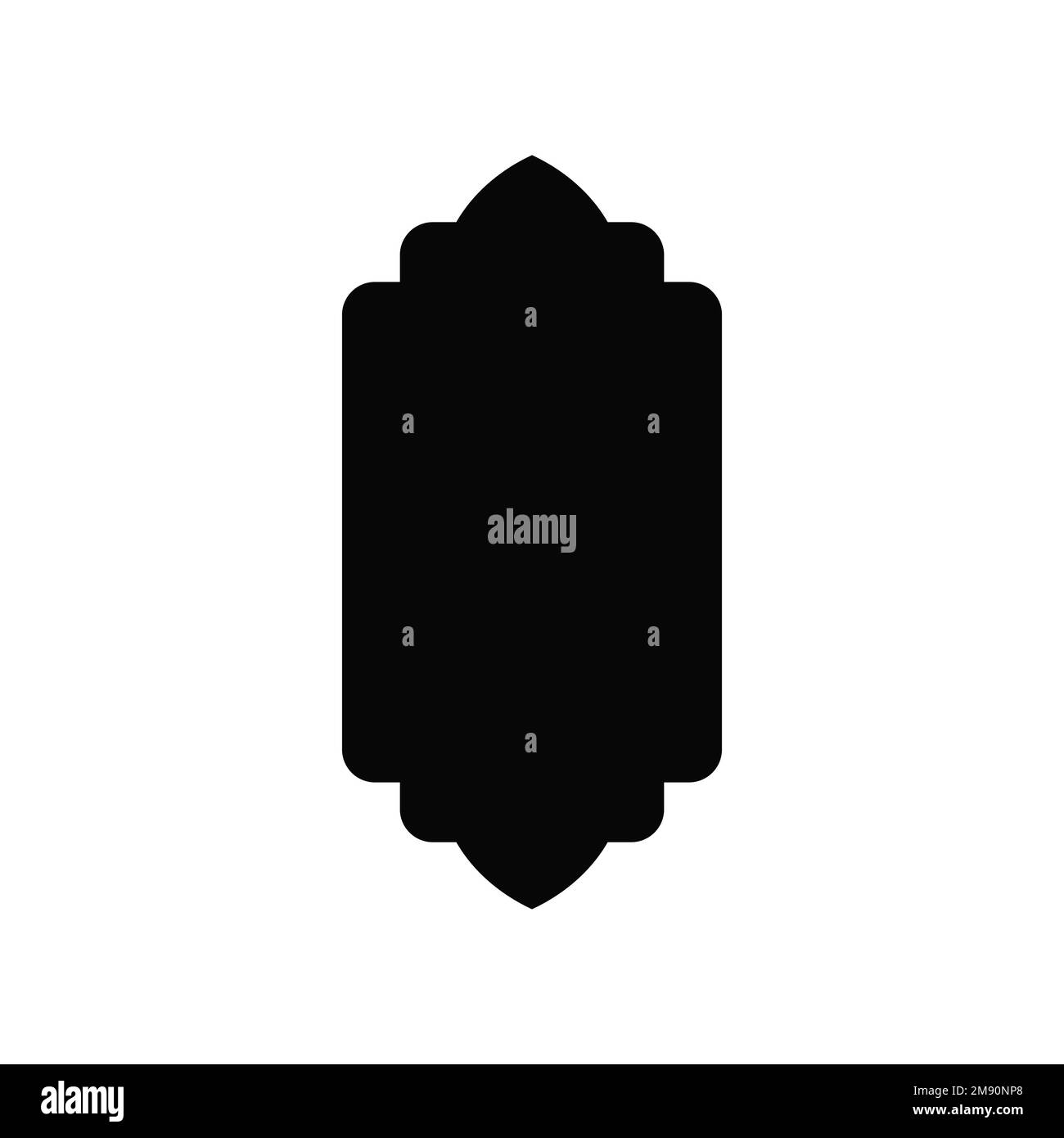 Finestre e archi islamici con boho moderno Illustrazione Vettoriale