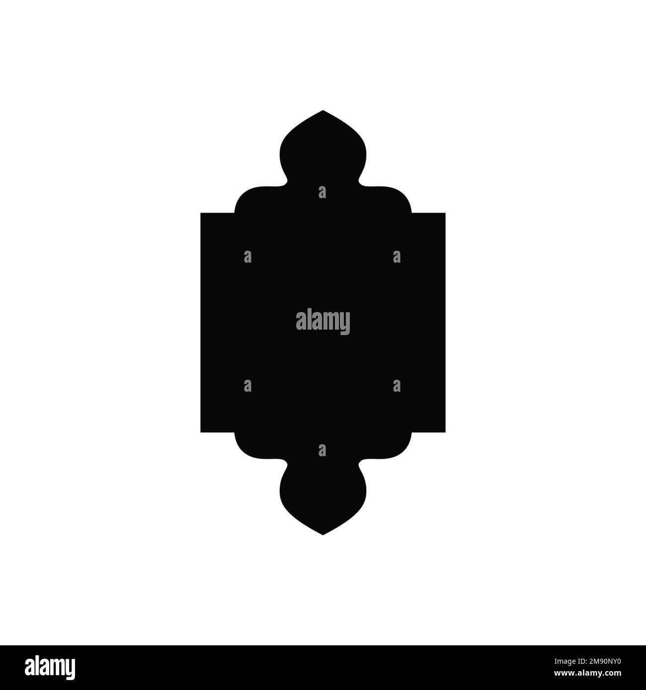 Finestre e archi islamici con boho moderno Illustrazione Vettoriale