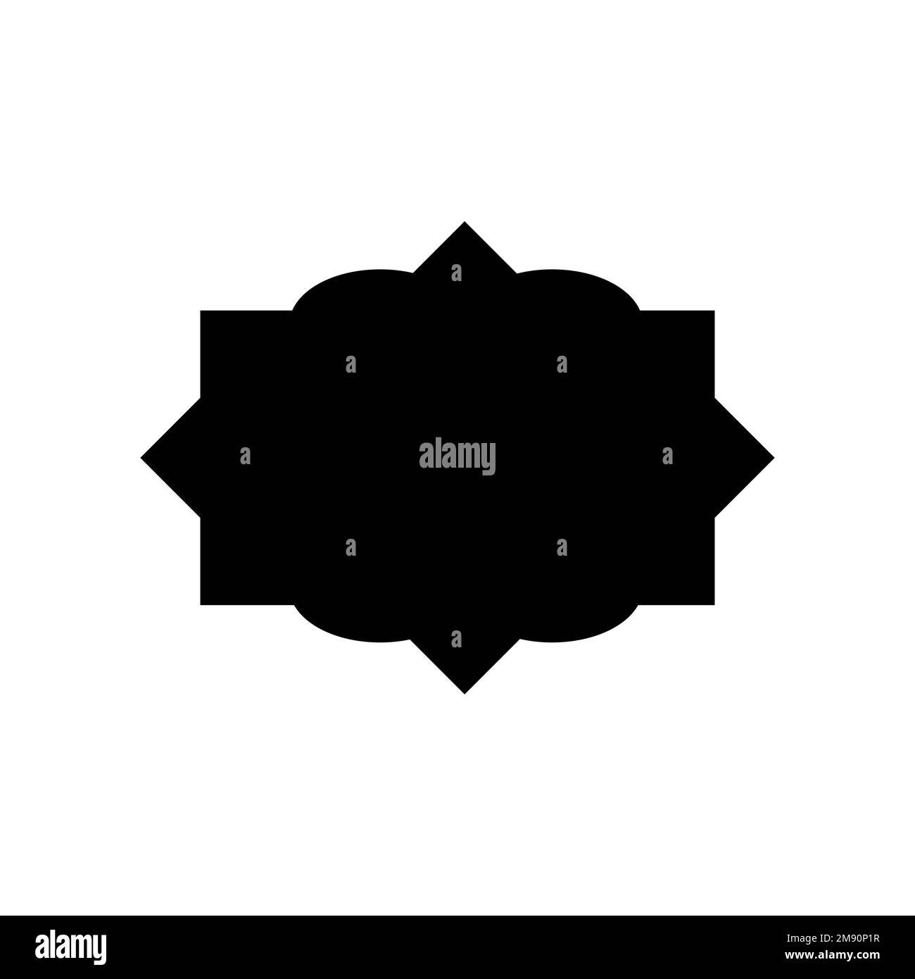 Finestre e archi islamici con boho moderno Illustrazione Vettoriale