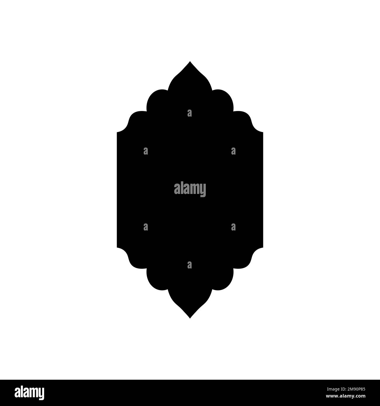 Finestre e archi islamici con boho moderno Illustrazione Vettoriale