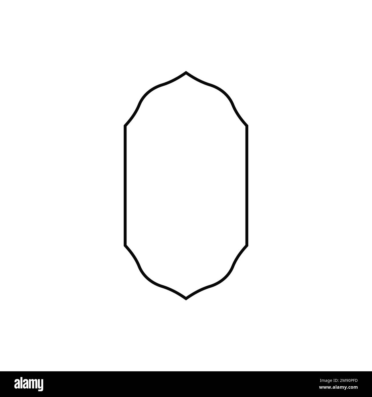 Finestre e archi islamici con boho moderno Illustrazione Vettoriale