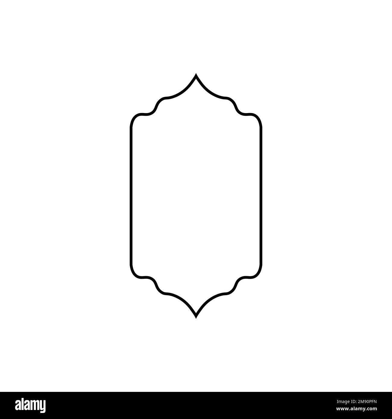 Finestre e archi islamici con boho moderno Illustrazione Vettoriale