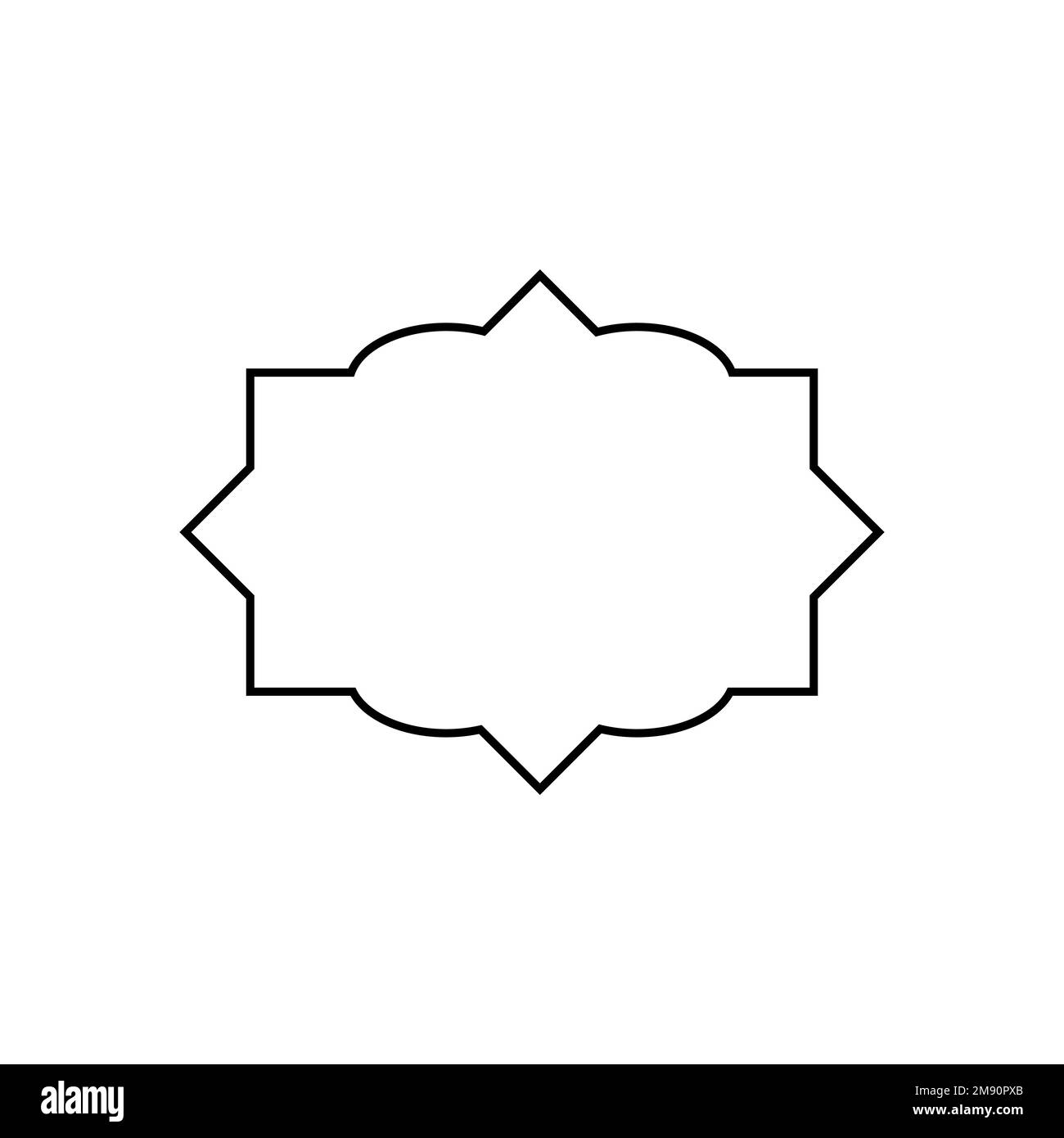 Finestre e archi islamici con boho moderno Illustrazione Vettoriale