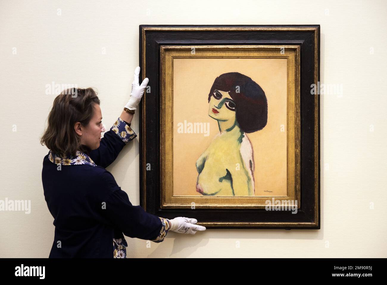 Laren, Paesi Bassi. 16th Jan, 2023. LAREN - un'opera del pittore Kees van Dongen nel museo Singer Laren. Il museo d'arte espone più di 100 dipinti dell'artista olandese, molti dei quali sono opere sconosciute. ANP RAMON VAN FLYMEN netherlands OUT - belgium OUT Credit: ANP/Alamy Live News Foto Stock