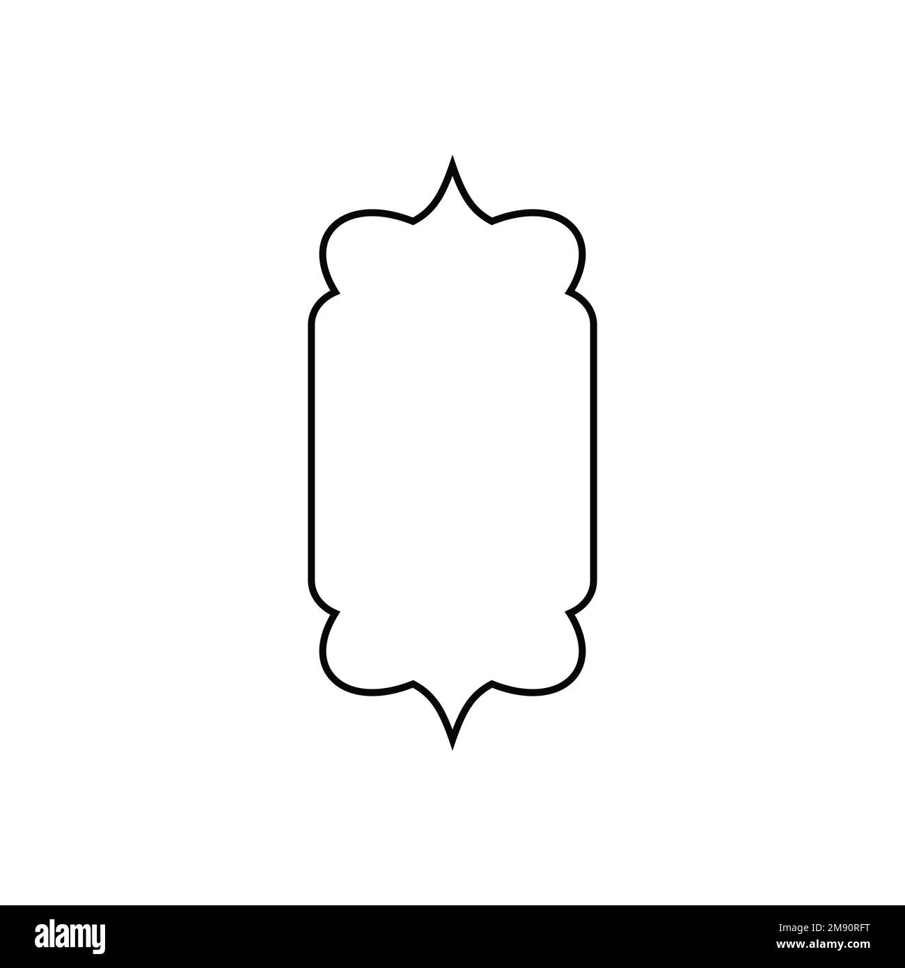 Finestre e archi islamici con boho moderno Illustrazione Vettoriale