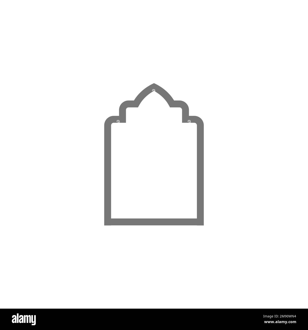 Finestre e archi islamici con boho moderno Illustrazione Vettoriale