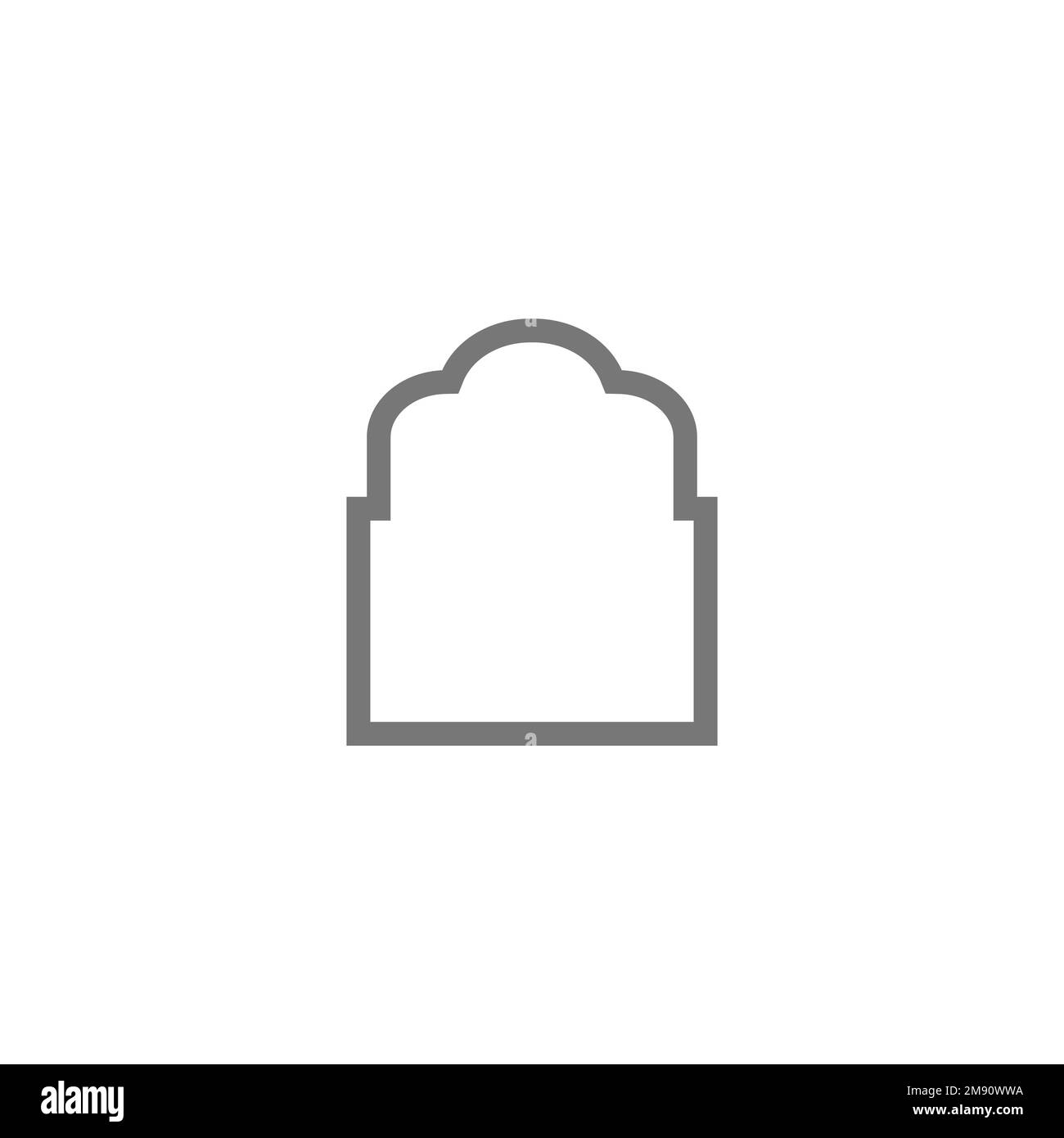 Finestre e archi islamici con boho moderno Illustrazione Vettoriale