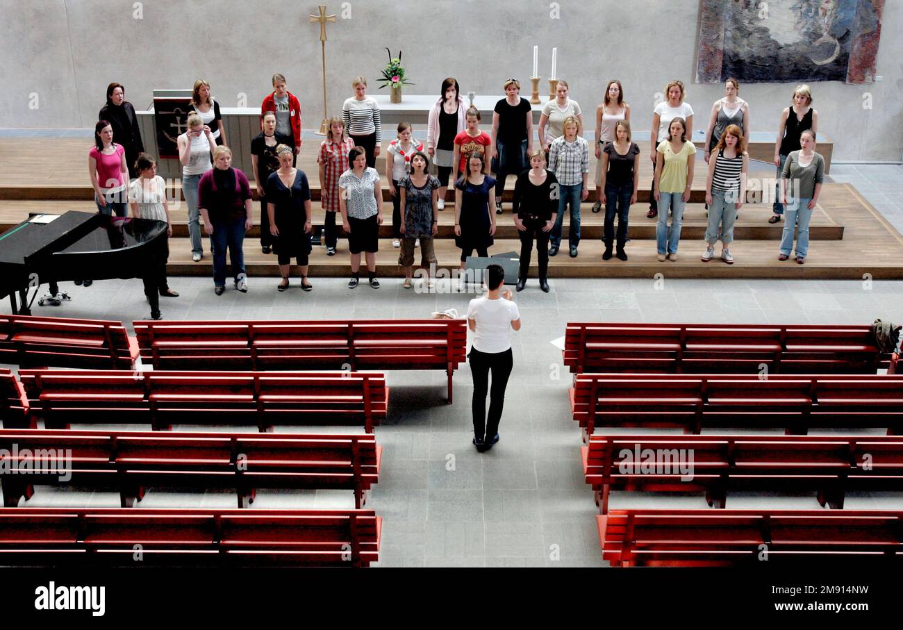 Il coro femminile Linnea, Linköping, Svezia. Foto Stock