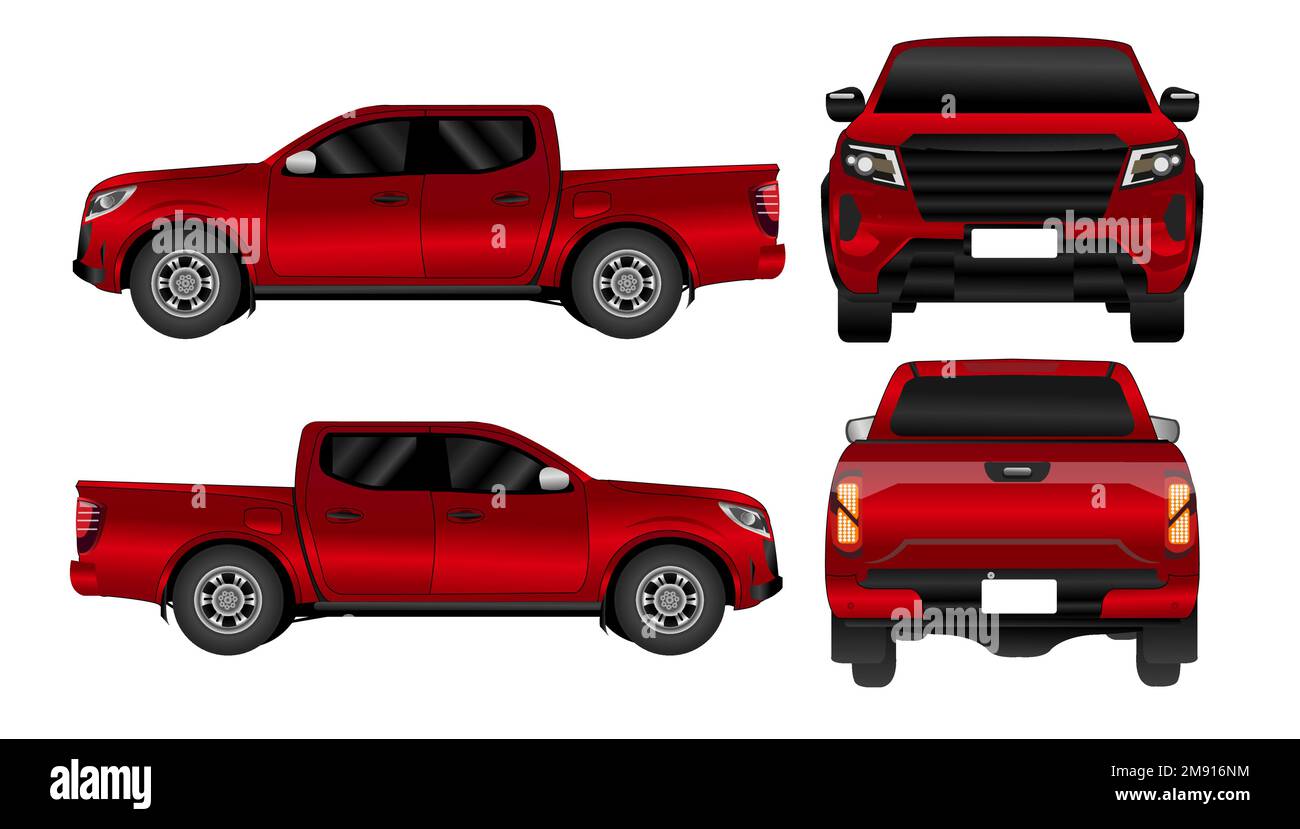 Pick-up vettoriale con sfondo bianco Illustrazione Vettoriale