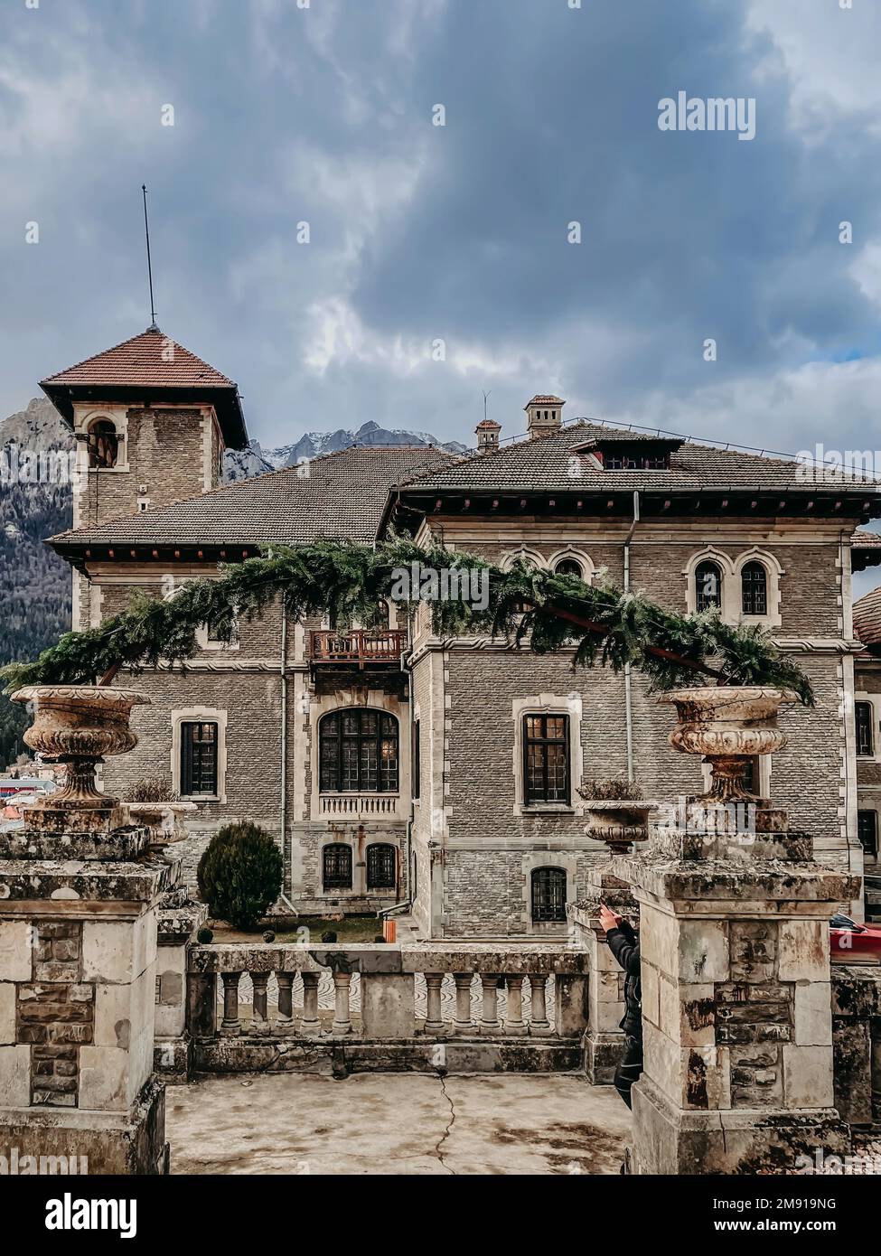 Castello Cantacuzino a Busteni città Romania Foto Stock