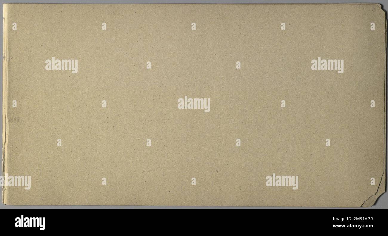 Sketchbook italiano Sanford Robinson Gifford (americano, 1823-1880). Sketchbook italiano, 1867-1868. Grafite su carta marrone, peso medio, leggermente ruvida, 5 x 9 x 7/16 pollici (12,7 x 22,9 x 1,1 cm). Questo libro di schizzo è stato utilizzato come diario di viaggio per il pittore di paesaggio della Hudson River School Sanford Robinson Gifford durante i suoi viaggi in Francia, Svizzera e Italia. In questo spread di due pagine raffigurante la chiesa di Santa Caterina del Sasso, arroccata precariamente sul bordo di una rupe che domina il Lago maggiore in Italia, le linee precise e sicure di Gifford esemplificano le sue capacità di disegnatore. Un pr Foto Stock