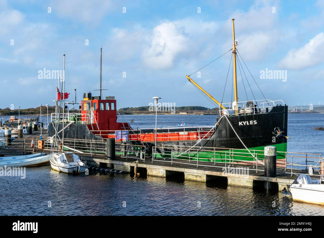 MV Kyles, un otticavo da carico con motore a vapore, costruito da John Fullerton e Co, Paisley nel 1872. Kyles, restaurato e riparato dallo Scottish Maritime Museum Foto Stock