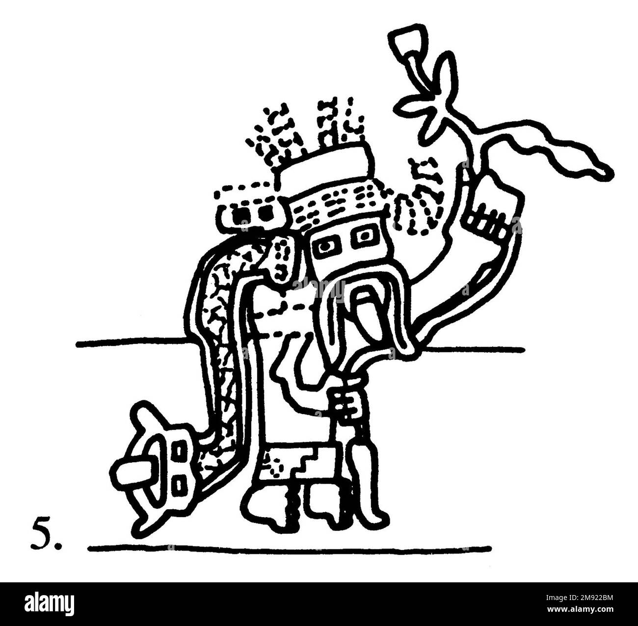 Manto ('il tessuto Paracas') Nasca. Mantella ('The Paracas Textile'), 100-300 C.E. Cotone, fibra camelide, 24 5/8 x 58 11/16 poll. (62,5 x 149 cm). Questo mantello, o mantello, straordinariamente complesso, è uno dei tessuti andini più rinomati al mondo. Era molto probabilmente usato come oggetto cerimoniale. Le novanta figure che decorano il confine, create dalla lavorazione ad aghi, sono state interpretate come un microcosmo di vita sulla costa meridionale del Perù duemila anni fa, con particolare attenzione all’agricoltura. Molte delle immagini illustrano la flora e la fauna autoctone e le piante coltivate. Figure in costume Foto Stock