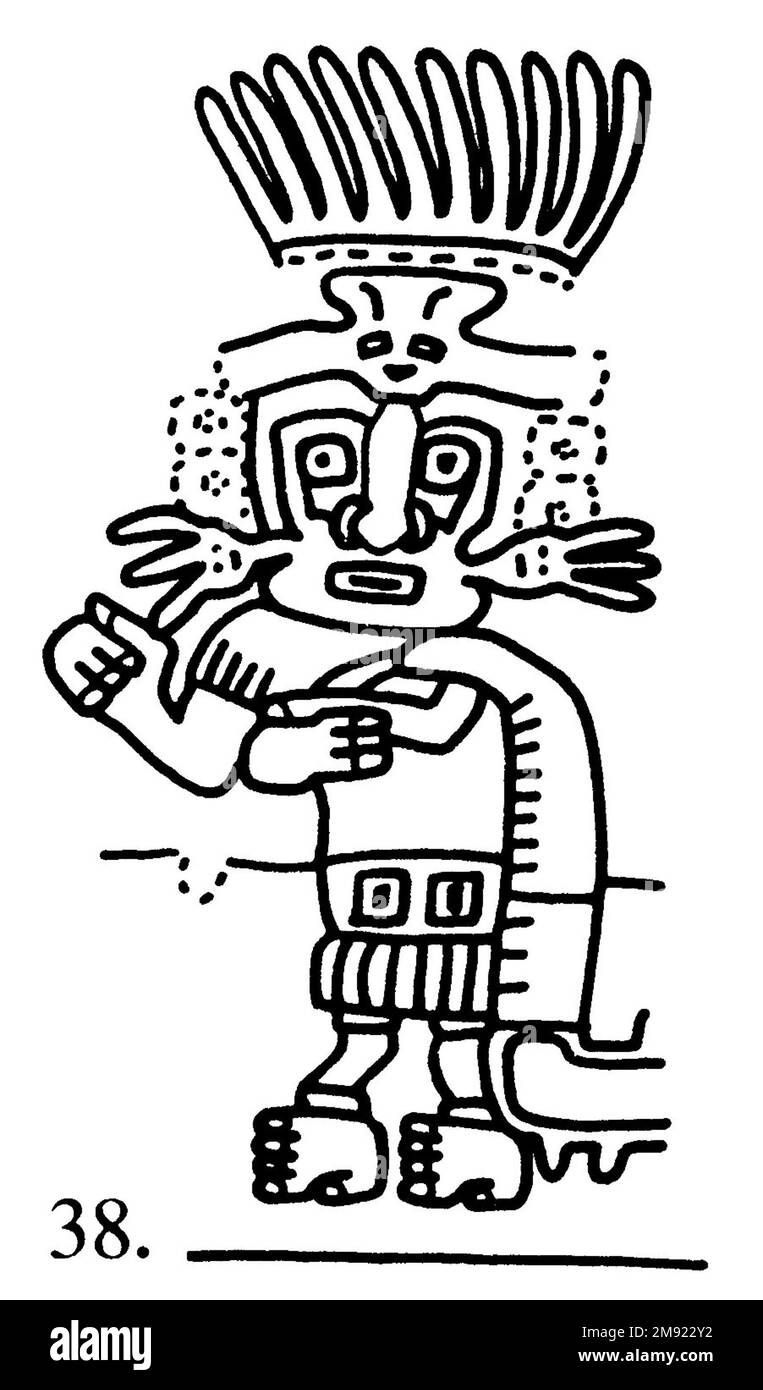 Manto ('il tessuto Paracas') Nasca. Mantella ('The Paracas Textile'), 100-300 C.E. Cotone, fibra camelide, 24 5/8 x 58 11/16 poll. (62,5 x 149 cm). Questo mantello, o mantello, straordinariamente complesso, è uno dei tessuti andini più rinomati al mondo. Era molto probabilmente usato come oggetto cerimoniale. Le novanta figure che decorano il confine, create dalla lavorazione ad aghi, sono state interpretate come un microcosmo di vita sulla costa meridionale del Perù duemila anni fa, con particolare attenzione all’agricoltura. Molte delle immagini illustrano la flora e la fauna autoctone e le piante coltivate. Figure in costume Foto Stock