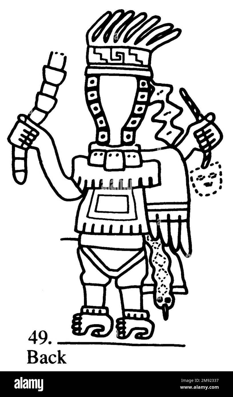 Manto ('il tessuto Paracas') Nasca. Mantella ('The Paracas Textile'), 100-300 C.E. Cotone, fibra camelide, 24 5/8 x 58 11/16 poll. (62,5 x 149 cm). Questo mantello, o mantello, straordinariamente complesso, è uno dei tessuti andini più rinomati al mondo. Era molto probabilmente usato come oggetto cerimoniale. Le novanta figure che decorano il confine, create dalla lavorazione ad aghi, sono state interpretate come un microcosmo di vita sulla costa meridionale del Perù duemila anni fa, con particolare attenzione all’agricoltura. Molte delle immagini illustrano la flora e la fauna autoctone e le piante coltivate. Figure in costume Foto Stock