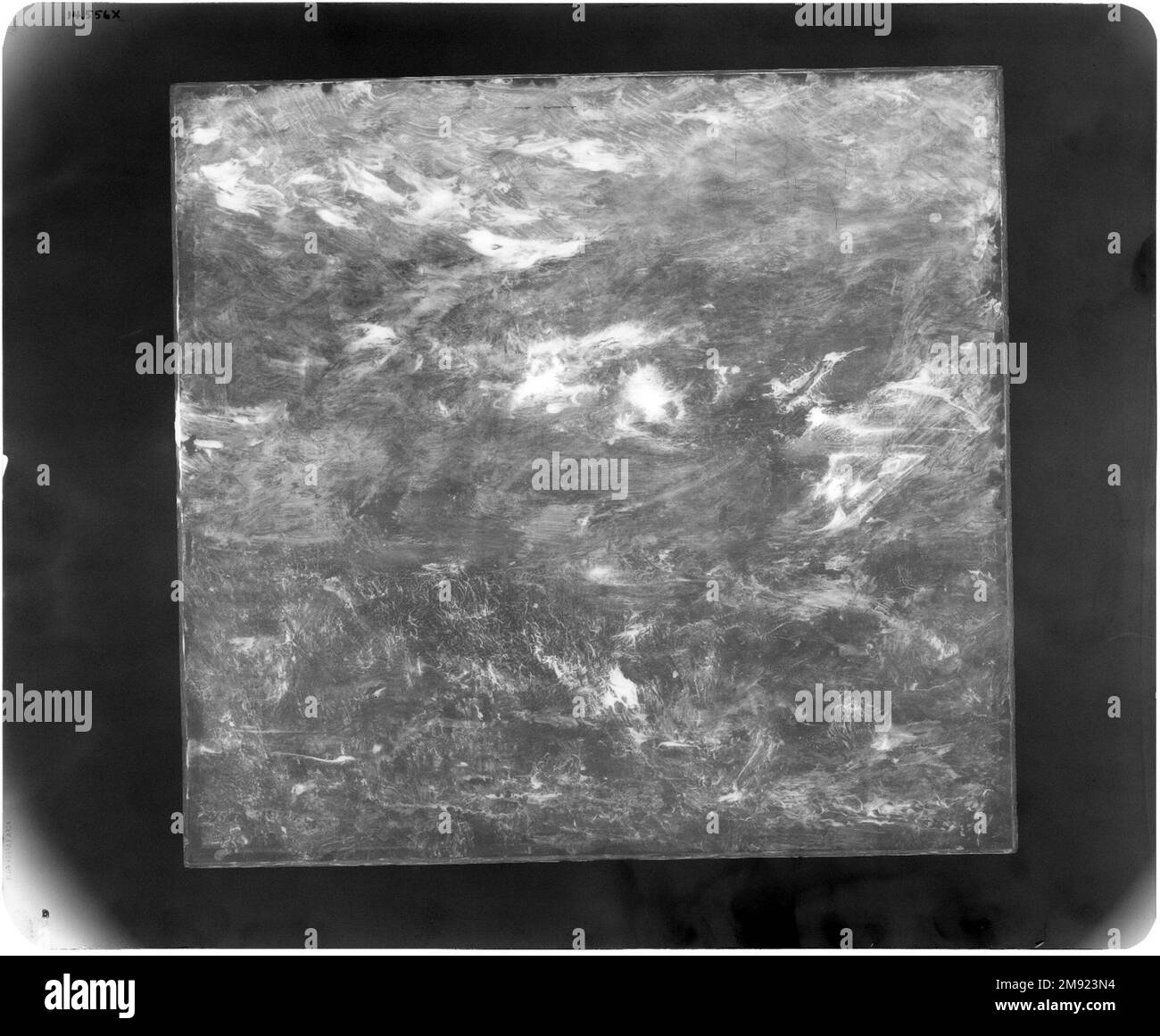 Lo spreco di acque è il loro campo Albert Pinkham Ryder (americano, 1847-1917). Lo spreco di acque è il loro campo, all'inizio del 1880s. Olio sul pannello, 11 5/16 x 12 in. (28,8 x 30,5 cm). Albert Pinkham Ryder ha basato questo Seascape su una poesia dell'inglese Robert Southey che ha raccontato il viaggio oceanico di un re medievale verso il nuovo mondo: “Giorno dopo giorno, giorno dopo giorno lo stesso,— / Uno spreco stanco di acque!” Ryder è stato considerato come un visionario e pittore sperimentale tra gli artisti. Spesso si è rivolto al tema del destino umano, come si è svolto nella letteratura o nella Bibbia. Influenzato dall'arte europea moderna, lui Foto Stock