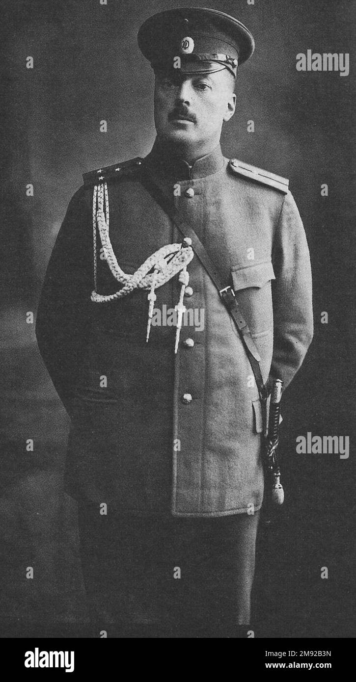 Nabokov Vladimir Dmitrievich nell'uniforme di un tenente dell'esercito imperiale russo ca. 9 gennaio 1914 Foto Stock