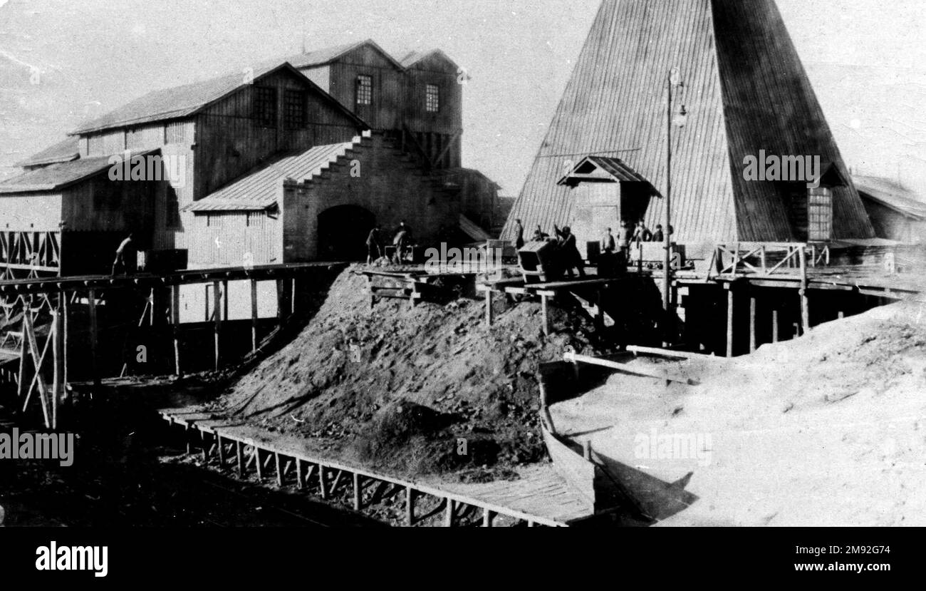 Miniera di carbone Berestovo-Bogodukhovsky ca. 1890-1910 Foto Stock