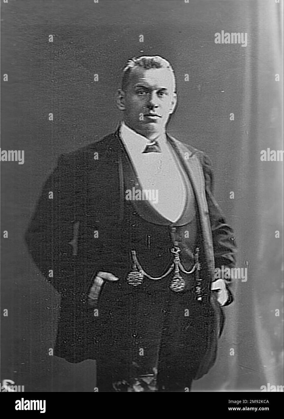 Ritratto del campione del mondo nel wrestling greco-romano Georg Lurich ca. 1912 Foto Stock