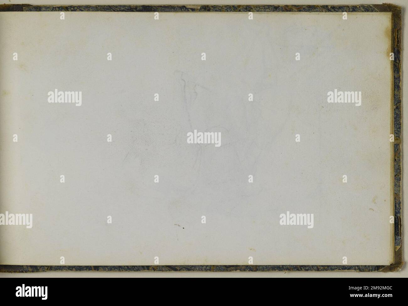 Libro di disegno Peter Frederick Rothermel (americano, 1817-1895). Schedario, 1857. Grafite con inchiostro e acquerello su crema, carta a trama leggera di peso medio, 5 11/16 x 8 5/8 x 3/8 pollici (14,4 x 21,9 x 1 cm). Questo quaderno di quarantadue pagine contiene disegni del pittore di storia Peter Frederick Rothermel di scene a Genazzano, Italia, a quaranta miglia ad est di Roma. Documentò l'architettura locale, la scultura, il paesaggio e le persone, includendo anche schizzi per argomenti narrativi. I costumi e la vita quotidiana dei cittadini sono catturati in diversi studi di figure abili, tra cui t Foto Stock