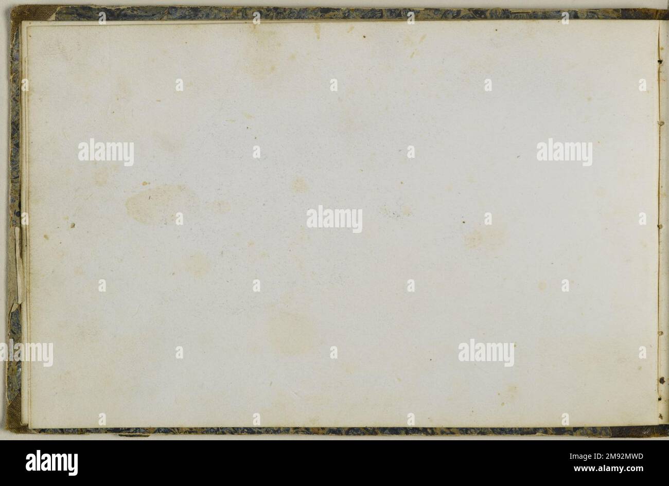 Libro di disegno Peter Frederick Rothermel (americano, 1817-1895). Schedario, 1857. Grafite con inchiostro e acquerello su crema, carta a trama leggera di peso medio, 5 11/16 x 8 5/8 x 3/8 pollici (14,4 x 21,9 x 1 cm). Questo quaderno di quarantadue pagine contiene disegni del pittore di storia Peter Frederick Rothermel di scene a Genazzano, Italia, a quaranta miglia ad est di Roma. Documentò l'architettura locale, la scultura, il paesaggio e le persone, includendo anche schizzi per argomenti narrativi. I costumi e la vita quotidiana dei cittadini sono catturati in diversi studi di figure abili, tra cui t Foto Stock