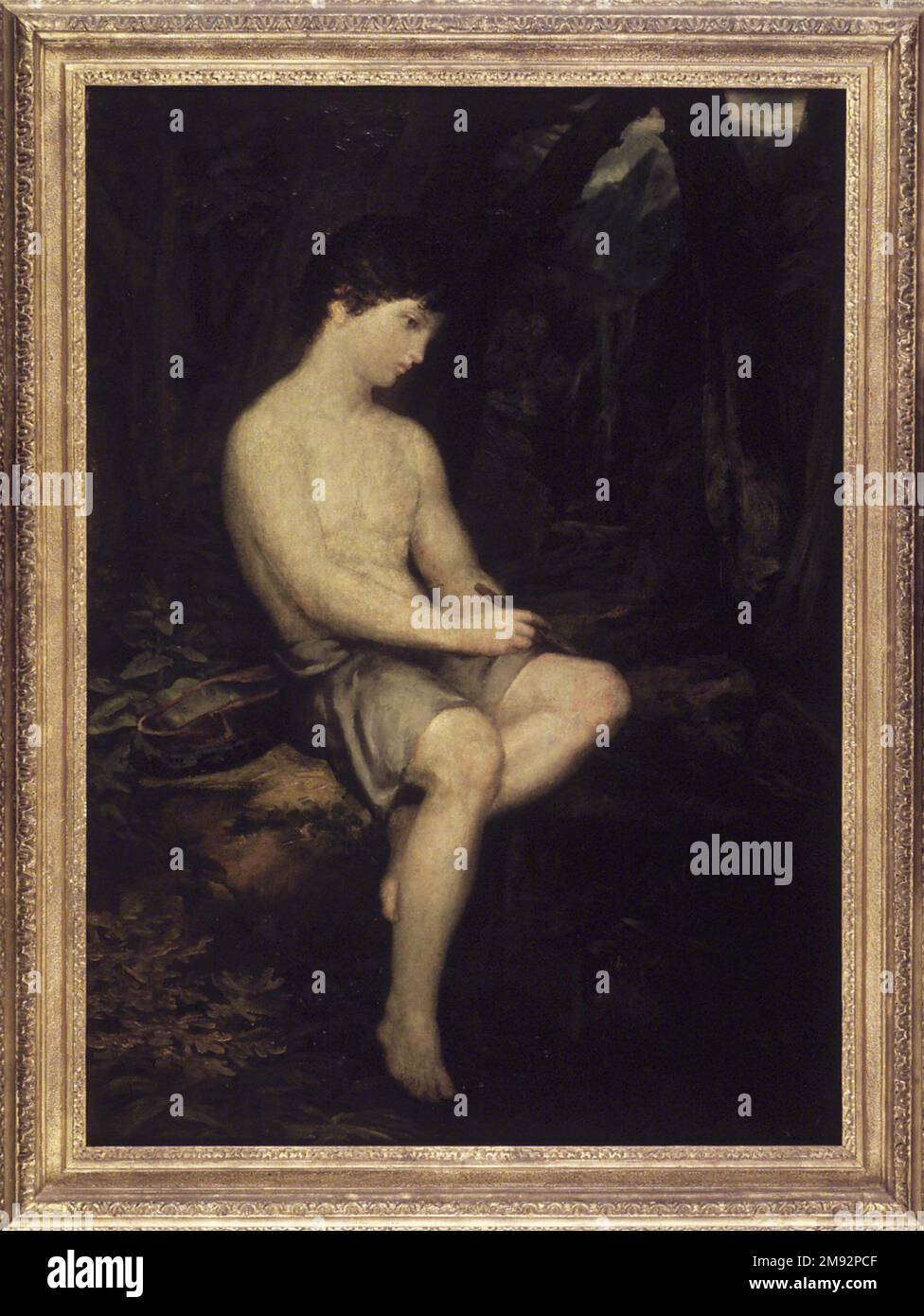 Pastore Italiano Boy Washington Allston (americano, 1799-1843). Pastore Italiano Boy, ca. 1821-1823. Olio su tela, 46 7/8 x 33 9/16 poll. (119 x 85,3 cm). Arte americana ca. 1821-1823 Foto Stock