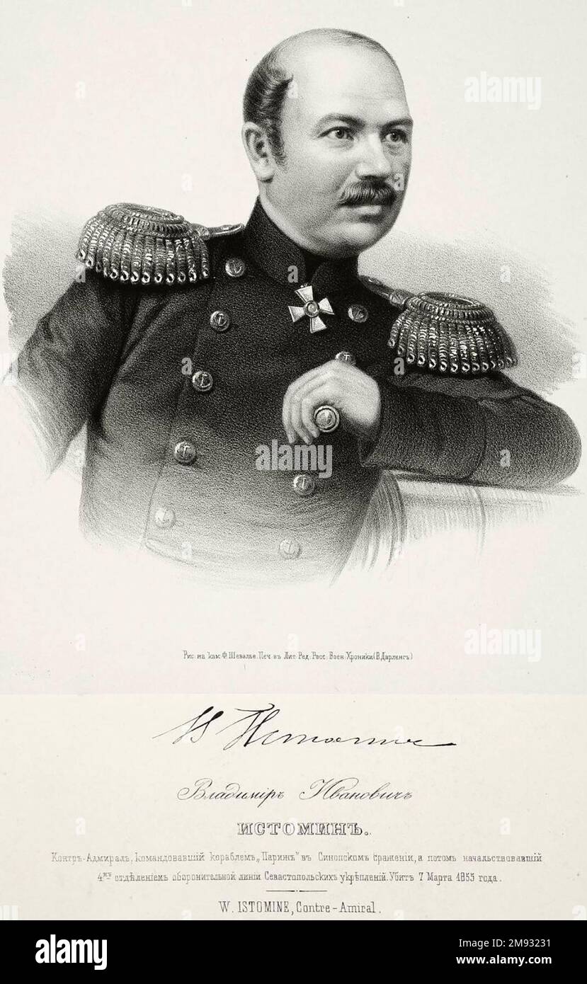 Ammiraglio Vladimir Ivanovich Istomin ca. tra 1858 e 1861 Foto Stock