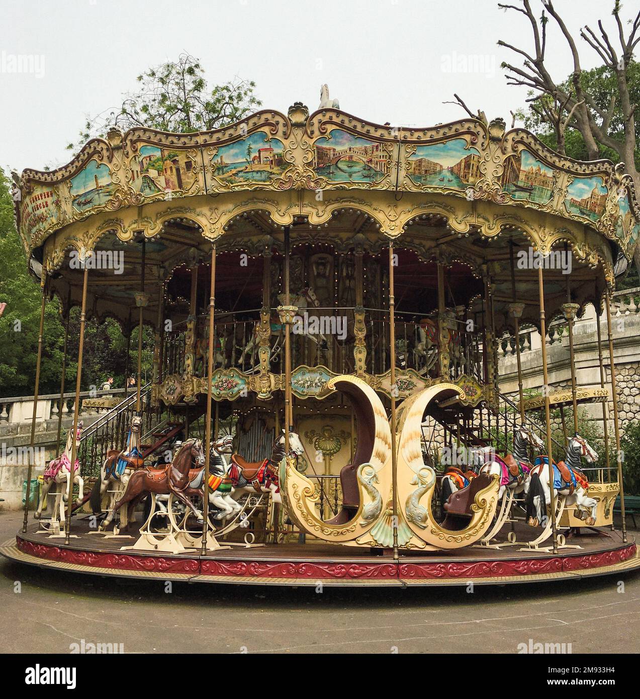 carousel a parigi francia Foto Stock