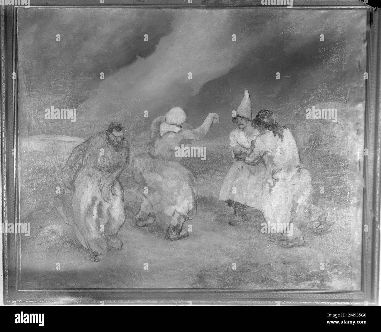 Carnavalada, Asturie Evaristo Valle (spagnolo, 1873-1951). Carnavalada, Asturias, 1922. Olio su tela, 33 5/8 x 41 3/8 poll. (85,4 x 105,1 cm). Arte europea 1922 Foto Stock